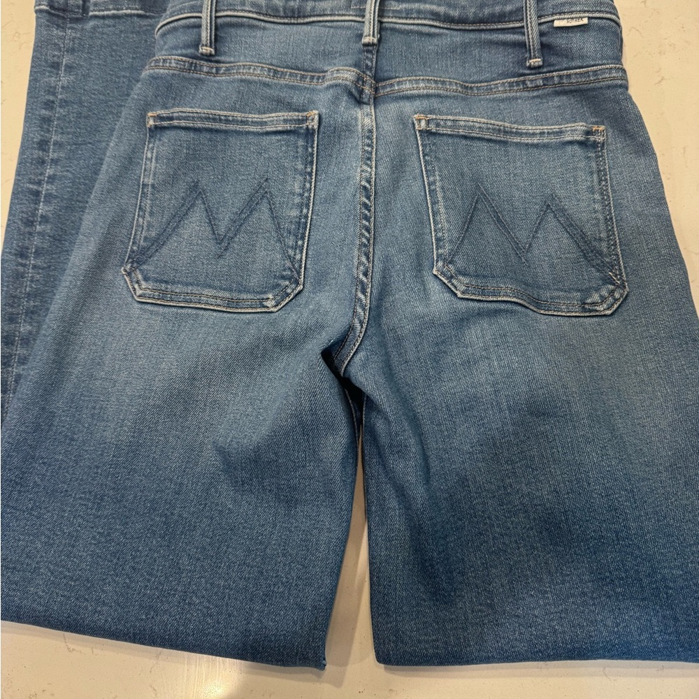 MOTHER Blue Straight Leg Jeans Classic Denim